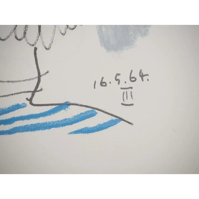 Modern Pablo Picasso, The Taste of Happiness, Self-Portrait in a Sailor's Shirt, Lithograph For Sale - Image 3 of 6