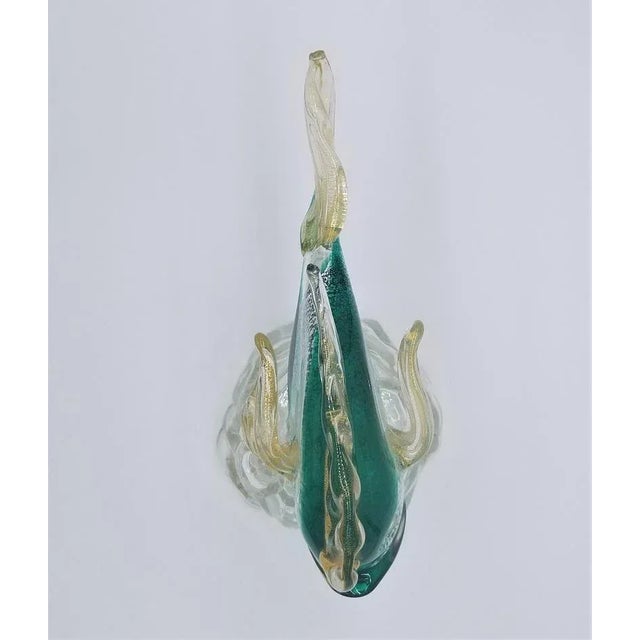1970s Archimede Seguso Fish Murano Glass Bottle For Sale - Image 9 of 13