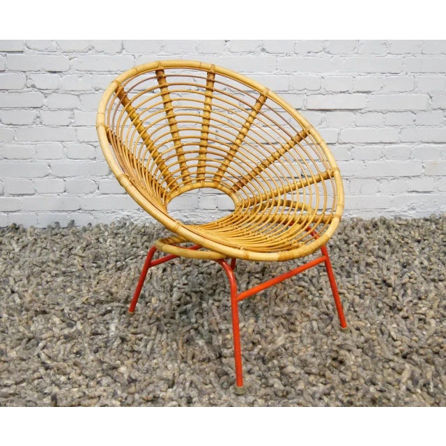 Mid-Century Modern Bamboo Chair from Rohé Noordwolde, The Netherlands, 1950s For Sale - Image 3 of 18