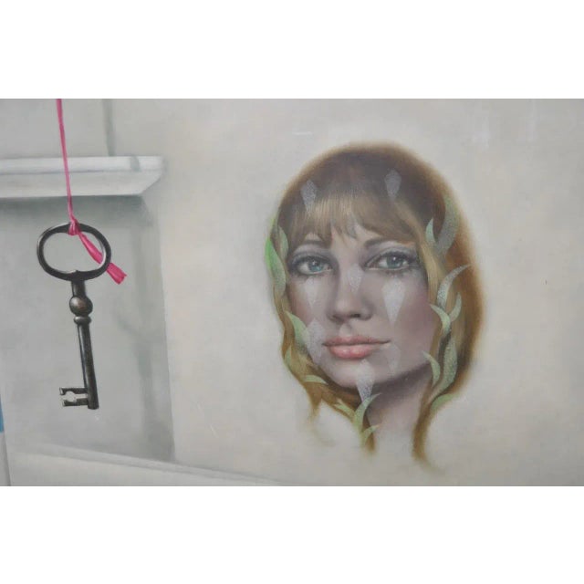 1970s Vintage Surreal Painting by Carlo Wahlbeck For Sale - Image 4 of 9