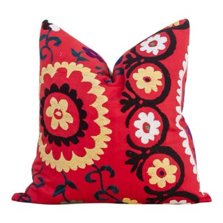 Nyra Large Vintage Suzani Pillow For Sale