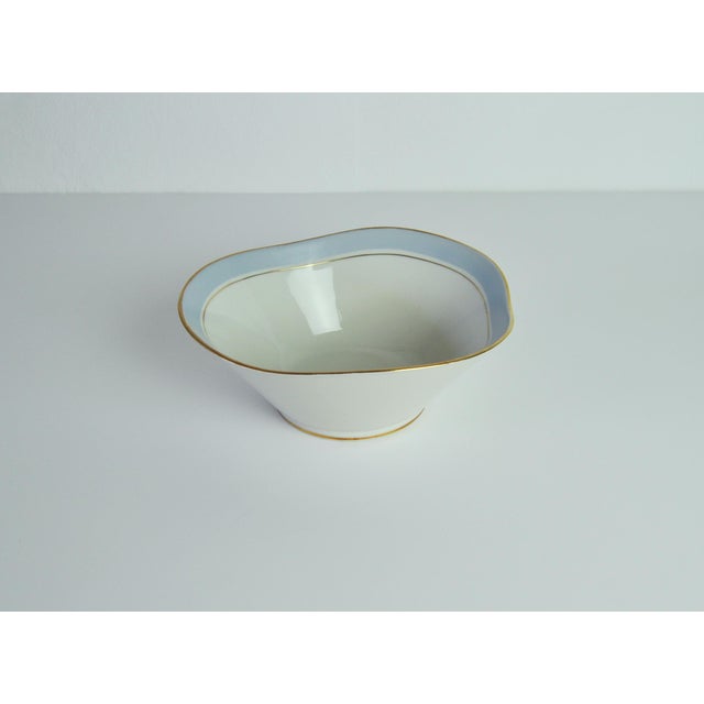 Light Blue and Off-White Porcelain Service with Gilded Banding, 1950s, Set of 4 For Sale - Image 11 of 18