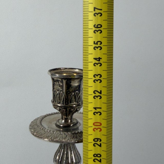 Liberty 800 Silver 3-Flame Candelabra, 20th Century For Sale - Image 10 of 11