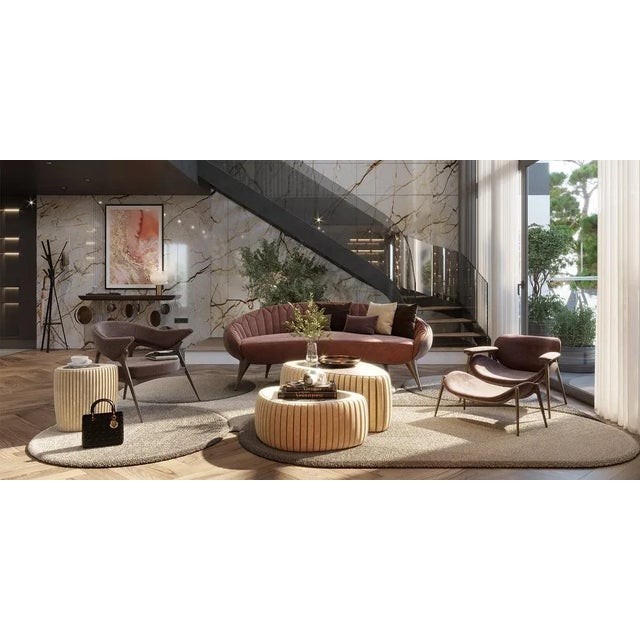 Wood Set of Khepri Armchairs by Alma De Luce For Sale - Image 7 of 8