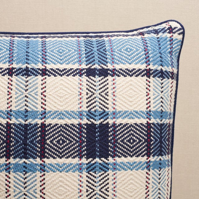 This pillow features Heidi Plaid. A hefty homespun cotton fabric, Heidi Plaid has an intricate textural weave and a...