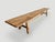 Andrianna Shamaris Impressive Minimalist Carved Long Teak Wood Bench For Sale - Image 9 of 18