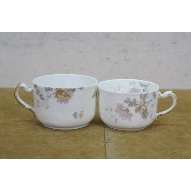 27pc Antique Haviland Limoges Porcelain Chrysanthemums Serving Dinner China For Sale - Image 16 of 17