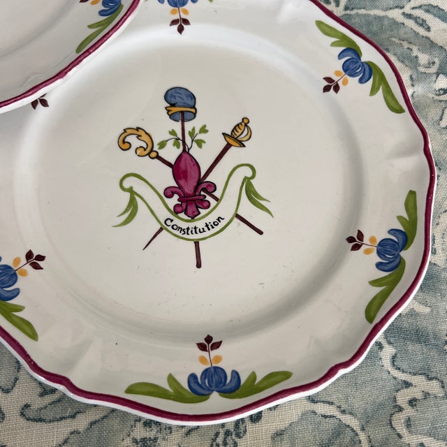 Saint-Amand "A Ca Ira" French Revolution Plates- Set of 6 For Sale In New York - Image 6 of 9