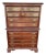 Cherry Chippendale 6-Drawer Chest of Drawers For Sale