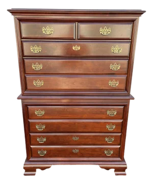 Cherry Chippendale 6-Drawer Chest of Drawers