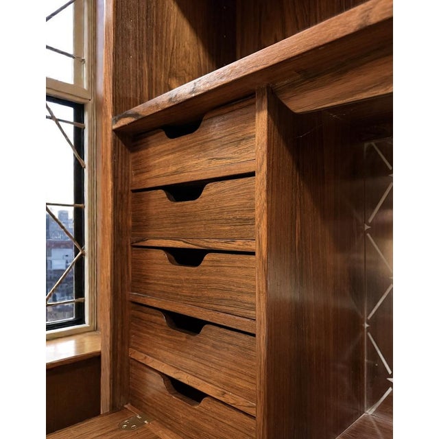 Wood Danish Rosewood Cabinet System attributed to O. Bank Larsen for Skjern Furniture Factory, Denmark, 1960s, Set of 2 For Sale - Image 7 of 14