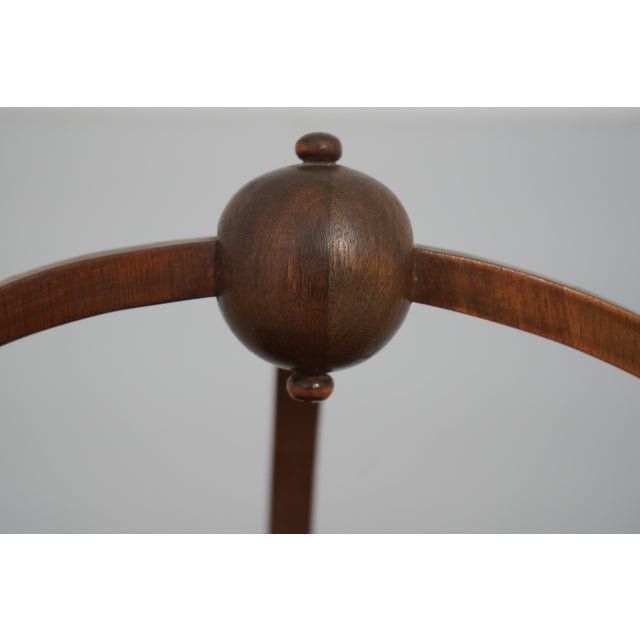 1920s Vintage Inlaid Mahogany Tiered Muffin Stand For Sale - Image 5 of 10