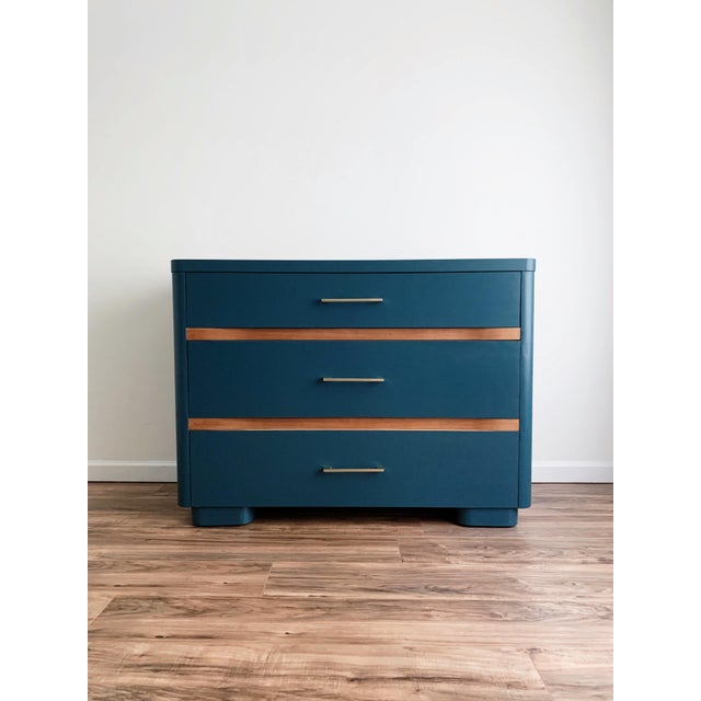 Vintage Mid Century Blue Moon Dresser Chairish