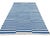Mid-Century Modern Handmade Sky Blue and White Cotton Vegetable Dyed Striped Rug - 14'x16' For Sale - Image 3 of 9