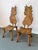 A set of spectacular solid oak horse chairs, hand made by master woodworker Andrew J. Willner. Signed and dated Dec 1980....
