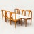 A newly restored set of six iconic "Juliane" dining chairs in solid teak and Edelman leather, designed by Johannes...