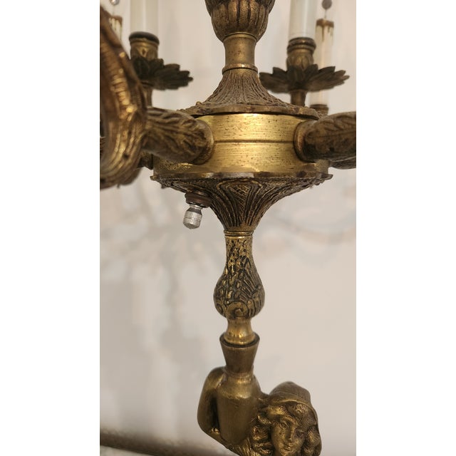 Metal Monumental Brass Figural Maiden 13-Light Candelabrum, Circa 1960s For Sale - Image 7 of 18