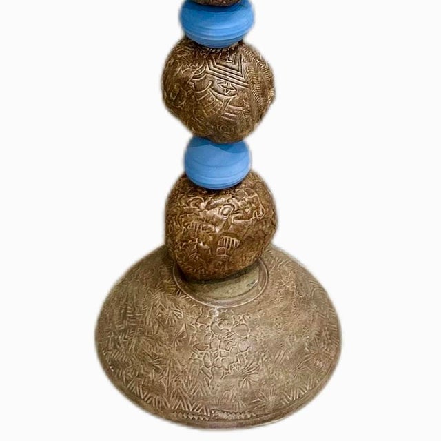 Marc Zimmerman "Stone Perch 5" Glazed Ceramic Totem, 62 Inches Tall, Organic Sphere Forms, Neutral Glaze, Bird Finial, Contemporary Art West Coast For Sale - Image 4 of 7