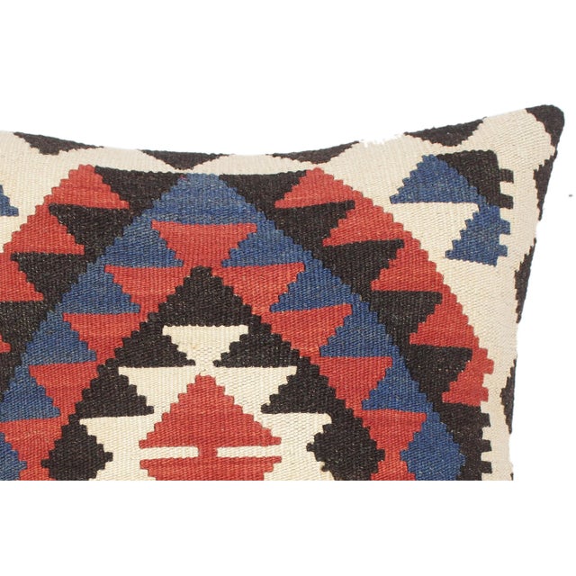 Bohemian Turkish Virgilio Hand Woven Kilim Throw Pillow For Sale - Image 4 of 5