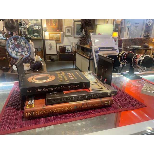 Antique 19th Century Metal Owl With Spread Wings Folding Bookends - Set of 2 For Sale - Image 11 of 12