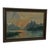 Mid-Century Modern Vintage Framed Mountain Landscape Painting, Snow-Capped Peaks at Sunset, Mid-Century Scenic Wall Art. For Sale - Image 3 of 9
