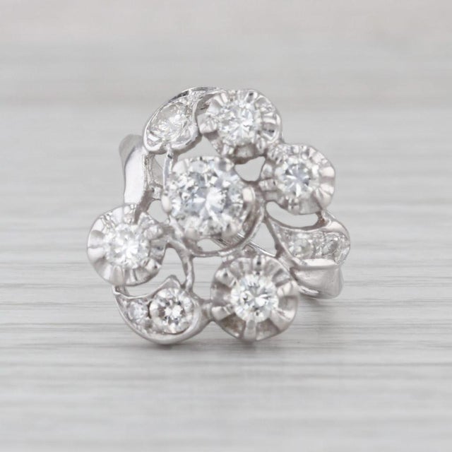 Gemstone Information: - Natural Diamonds - Carats - 0.54ct Cut - Round Brilliant Color - H Clarity - I1 - Natural Diamonds...
