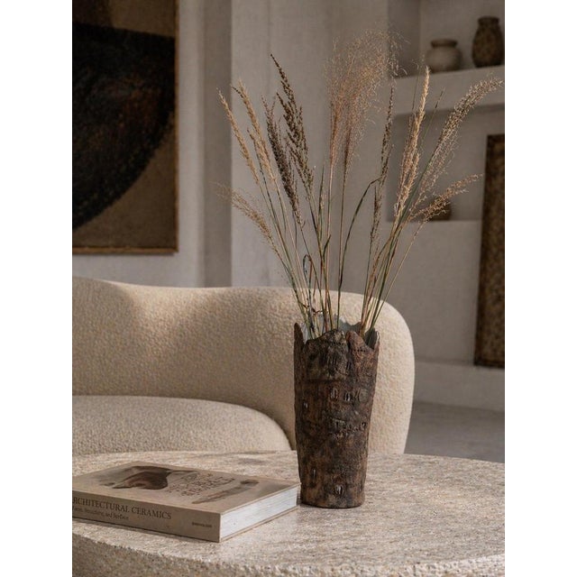 Brown Sculptural Ceramic Vase, 1970s For Sale - Image 8 of 11