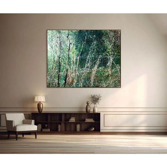 Abstract Contemporary Abstract Oil on Canvas "A Clear Message" by Reiner Heidorn For Sale - Image 3 of 7