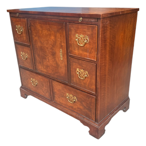 Vintage Kindel Grand Rapids Burl Wood Gentleman’s Chest With Brass Hardware