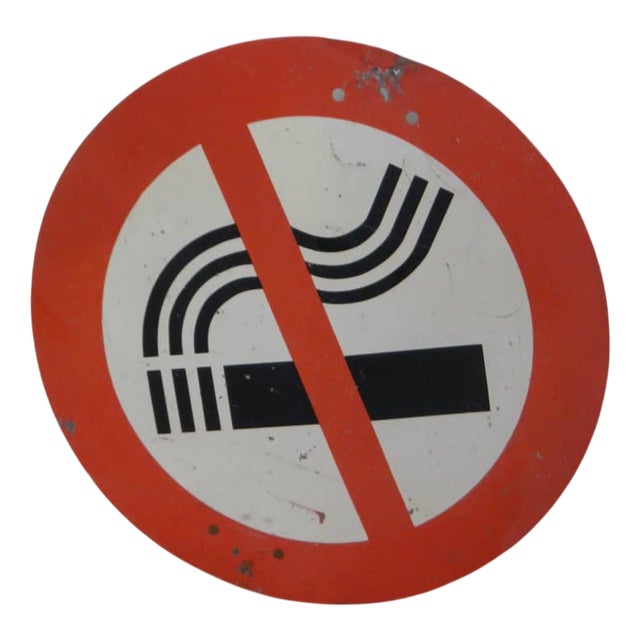 No Smoking Sign, 1950 For Sale