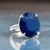 1990s Natural Solitaire Sapphire Ring 6.5 14k W Gold 16.5 TCW Certified For Sale - Image 5 of 10