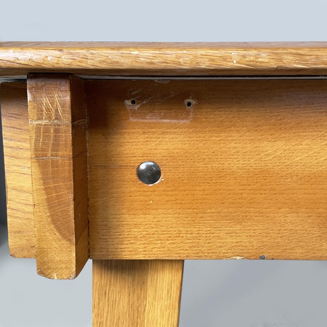 Mid-Century Modern Italian Desk in Blue Laminate and Wood, 1960s For Sale - Image 12 of 18