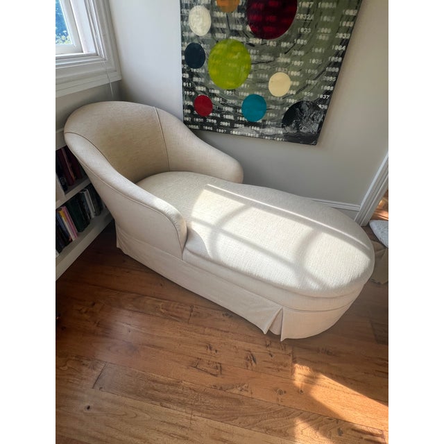This is a beautiful antique chaise lounge that we bought and reupholstered in a gorgeous fabric and then realized that it...