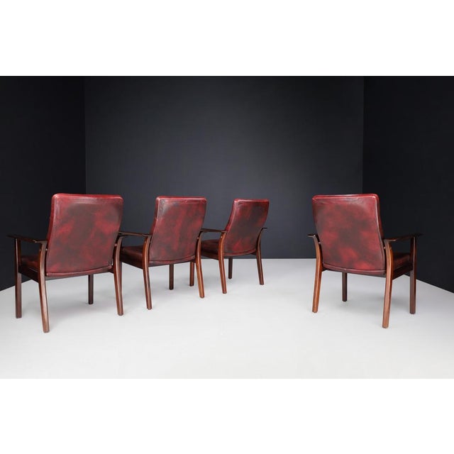 Arne Vodder Armchairs attributed to Arne Vodder for Sibast Møbler, Denmark, 1960s, Set of 4 For Sale - Image 4 of 10