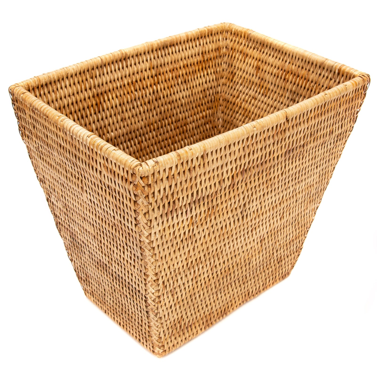 Artifacts Rattan Rectangular Taper Waste Basket Chairish