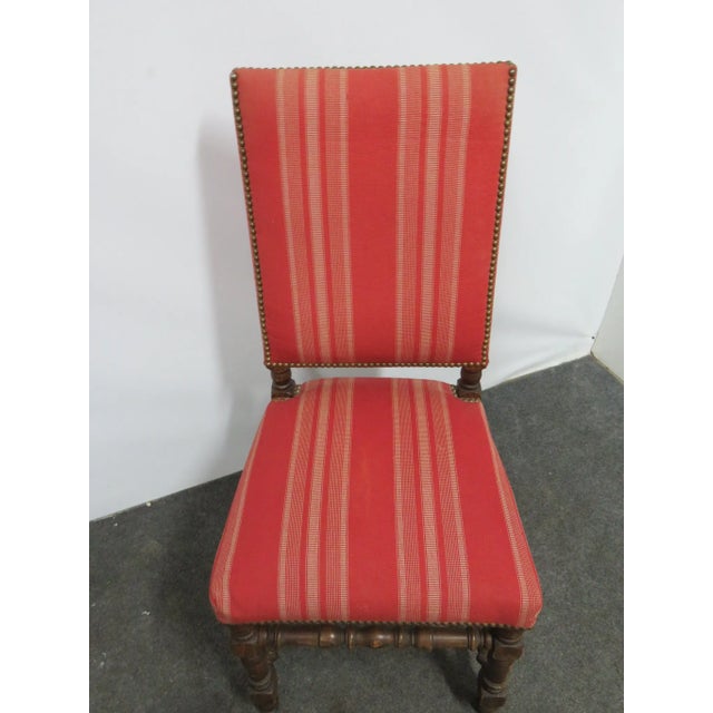 English Late 20th Century William & Mary Style Walnut Side Chair For Sale - Image 3 of 6