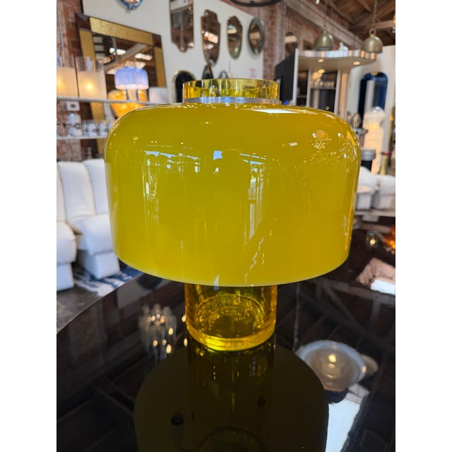 Lt226 Murano Glass Table Lamp by Carlo Nason for Mazzega in Yellow For Sale - Image 9 of 10