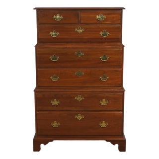Harden Cherry Triple Stack Chippendale High Chest For Sale