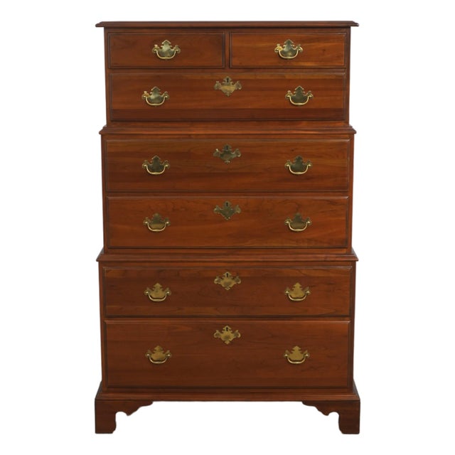 Harden Cherry Triple Stack Chippendale High Chest For Sale