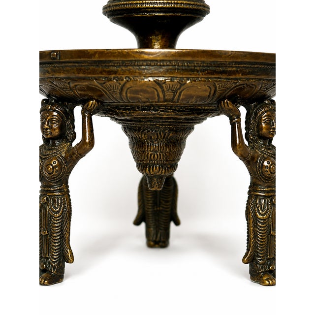 2000 - 2009 Dancing Ganesha Metal Sculpture on Pedestal Base For Sale - Image 5 of 7