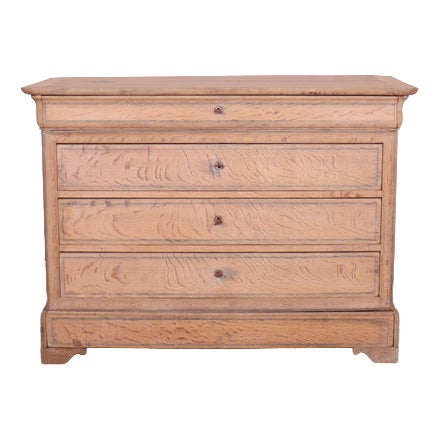 French Bleached Oak Commode For Sale