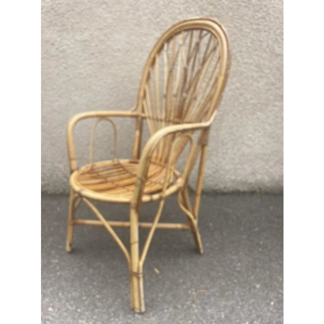 Set of Midcentury Rattan Armchairs, 1950s For Sale - Image 11 of 16