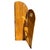 1950s Restored 3-Panel Art Deco Palm Frond Design Rattan Mirror Folding Screen For Sale - Image 4 of 8