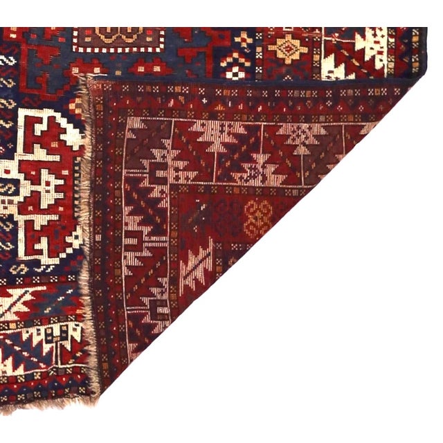 Figurative Antique Caucasian Kazak Rug 4'1" X 6’3" For Sale - Image 3 of 6