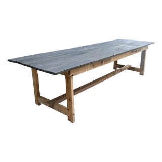 72" - French Farmhouse Table With Drawers on Both Sides For Sale