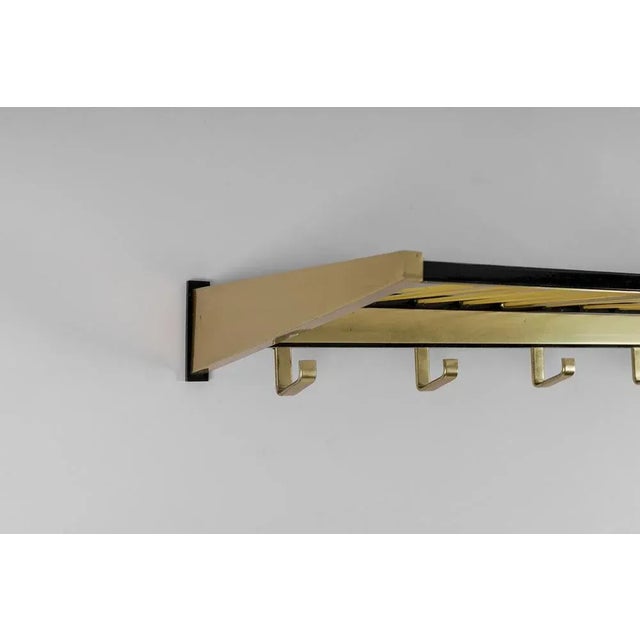 Mid-Century Modern Brass Coat Rack, Austria, 1950s For Sale - Image 4 of 8
