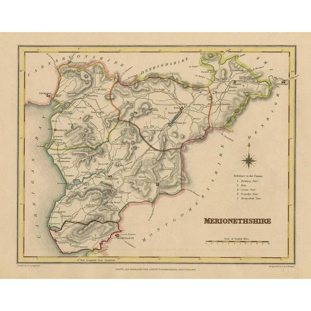 Map of Merionethshire by Lewis, 1844 For Sale - Image 6 of 10