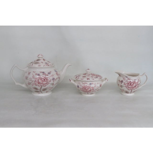 This stunning Set is made of ceramic. This beautiful set is stamped as being made by Mulberry Home Collection, see...