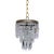 Vintage Hollywood Regency Crystal Waterfall Chandelier With Ornate Brass Frame For Sale