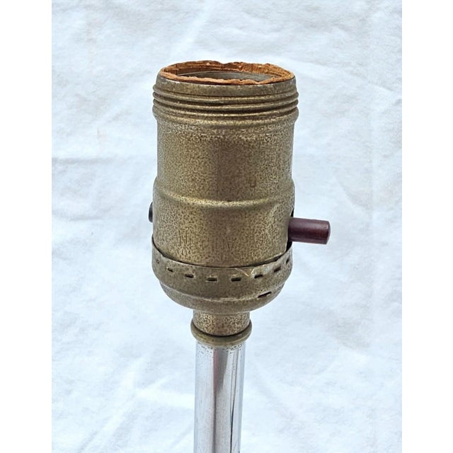 Black Vintage 1930s Art Deco Black & White Slag Glass Lamp — Globe Specialty Co. For Sale - Image 8 of 12